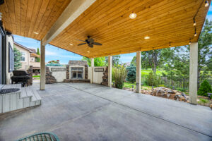 Covered Patio with Gas Fireplace